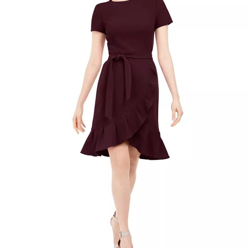 Calvin Klein Purple Wrap Dress